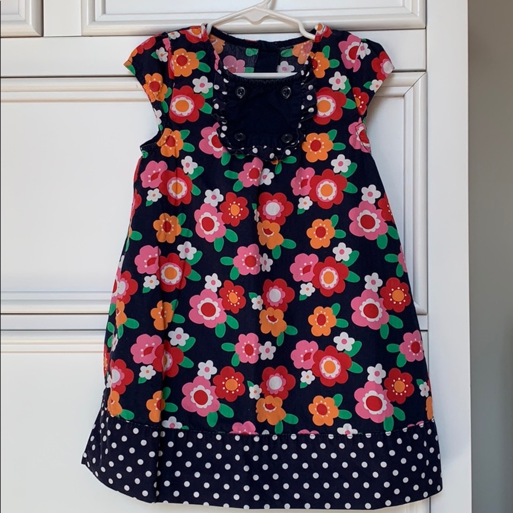 Gymboree navy floral dress